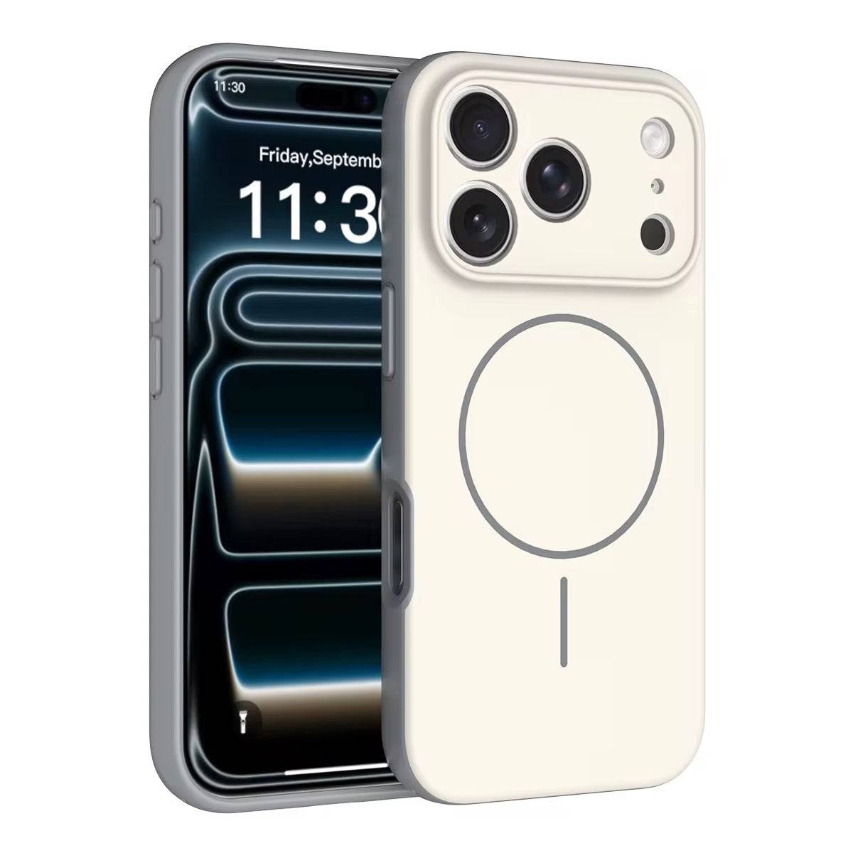 Mobilskal till iPhone – Matt Skal med Ringdesign & Kameraskydd – Mörkgrå - iPhone 13 Pro Max