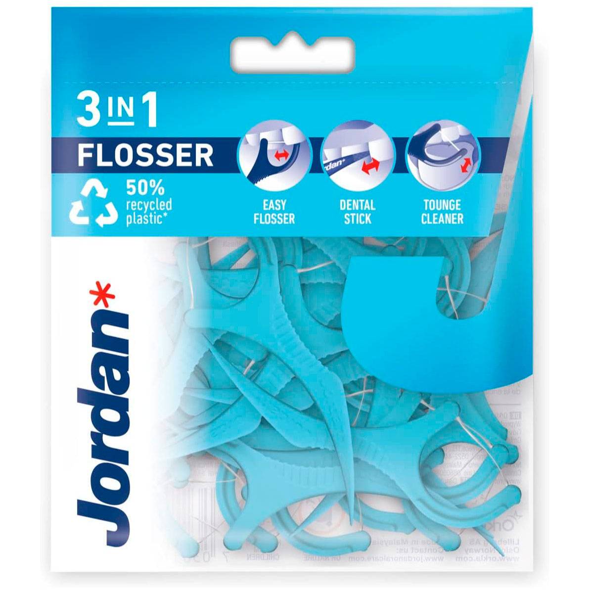 Jordan 3-in-1 Flosser Tandtråds-bøjler 26 stk.