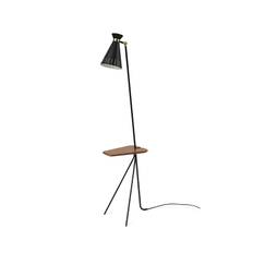 Cone Golvlampa med bord Black - Svart