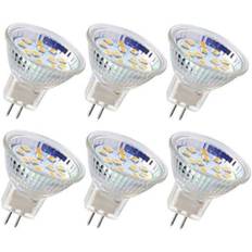 6 stk. MR11 LED Pærer GU4 Spotlight Pærer 3W 18LEDs Halogen Pærer 20W Ikke-Dæmpbar Ækvivalent 12V AC/DC LED Pærer til Hjem Landskab Sporbelysning (W