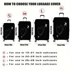 TEMU 1pc Pattern Suitcase Cover, Polyester Travel Luggage Protector, Machine Washable, For Business Trips &