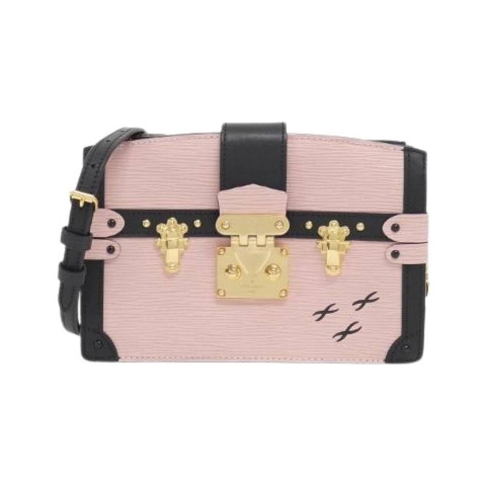 Louis Vuitton Vintage Pre-owned Epi Trunk Clutch Calf Shoulder Bag - Vintage - Dame - Lyserød - ONE SIZE - Uld