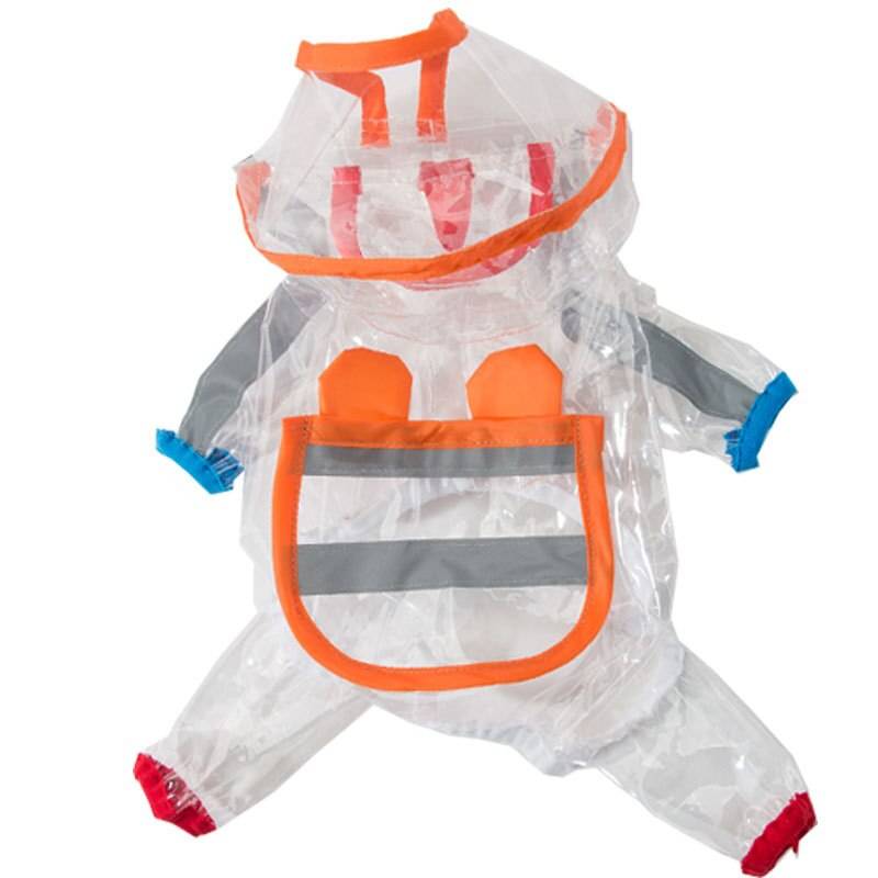Transparent hund regnkappa vattentäta kläder för hund regnjacka jumpsuit pomeranian pudel bichon schnauzer corgi kläder byxor - Xxl