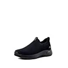 Skechers Go Walk Arch Fit-skor för män, sneaker, stretch, fit, atletisk, slip-on, vardaglig, loafer, promenad, Svart, 11 X-Wide