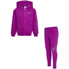 Nike Set - Cardigan/Leggings - Hett Fuchsia m. Silver - Nike - 3 år (98) - Cardigan