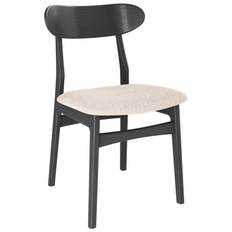 Aster med beige tygsits Svartbetsad och lackad ek - Stol
