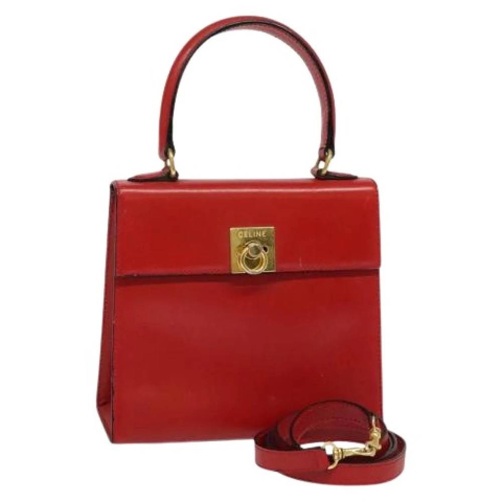 Celine Vintage Pre-owned Vintage Håndtaske - Vintage - Dame - Rød - ONE SIZE - Uld