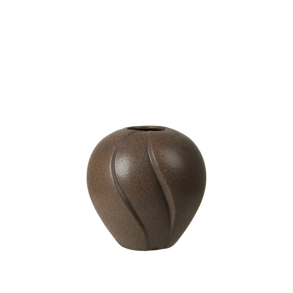 Broste Copenhagen | Leda Vas Antique Brown Ø25x25 cm