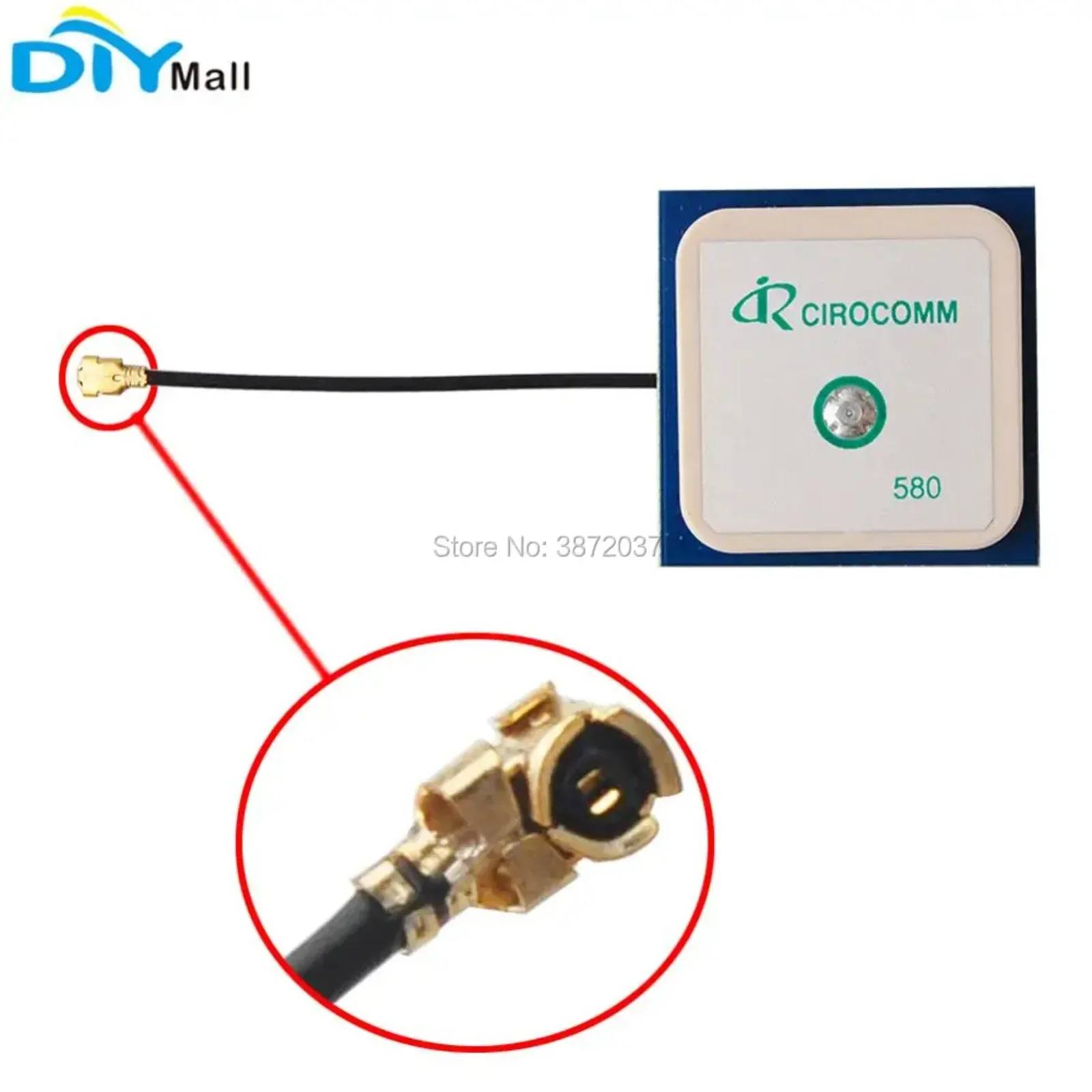 10pcs/lot 32dB High Gain GPS Active Ceramic Antenna 5cm RHCP Connector Interface