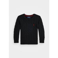 Polo Ralph Lauren CABLE-KNIT COTTON JUMPER - Striktrøje - black