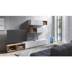 Concept 55 Tessan Väggenhet LED-belysning - Vit Förvaringsskåp