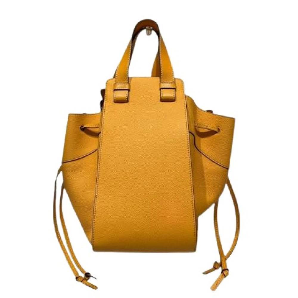 Loewe Pre-owned Pre-owned Hammock Kalveskind Håndtaske - Vintage - Dame - Orange - ONE SIZE - Uld