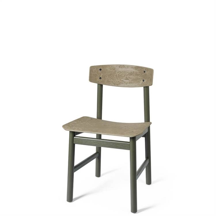 Mater Conscious Stol 3162 - Grå, bok Green Stained Oak and Coffee Waste Green