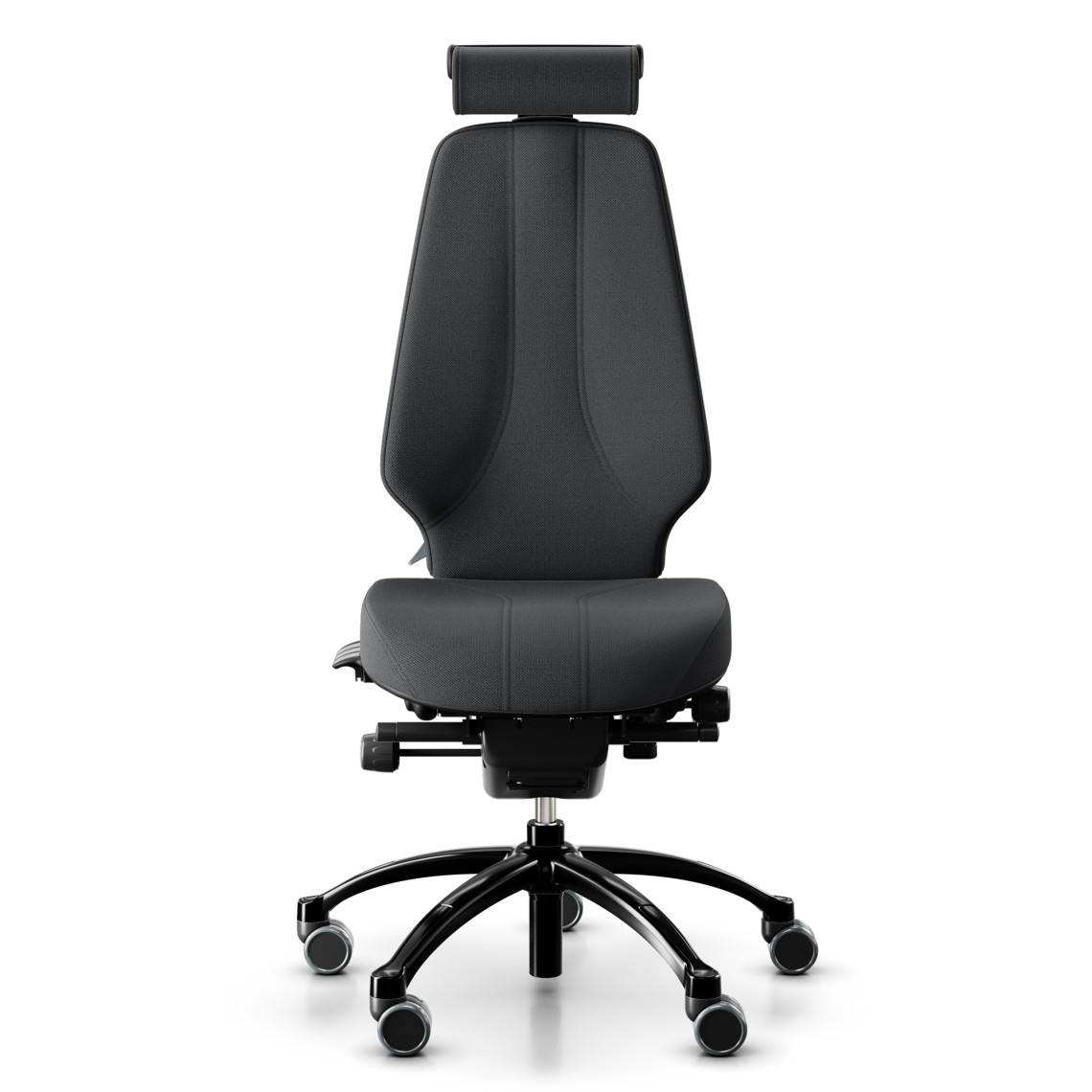Kontorsstol RH Logic 400 Elite 24/7, Tyg Dark Grey (Select SC60134), Nackstöd Ja, Armstöd Nej, Fotkryss Svart