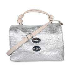 Zanellato, Taske, Dame, Grå, ONE SIZE, Uld, Sølv Metallic Stof Skuldertaske