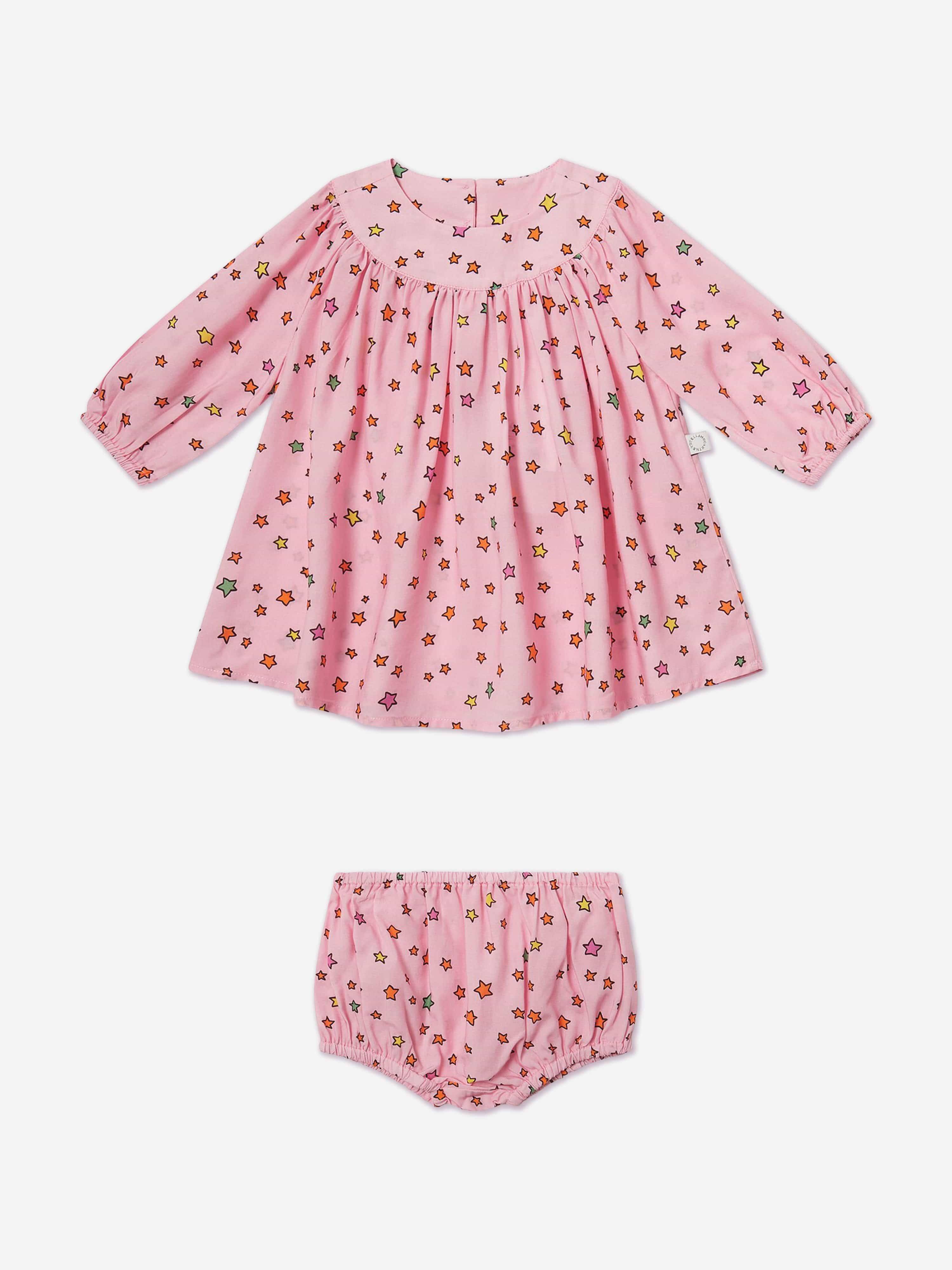Stella McCartney Baby Girls Star Dress with Knickers in Pink - Pink / 24 Mths
