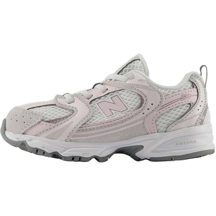 New Balance NB 530 Bekväma Mångsidiga Mellanhöga Promenadskor Babyskor Grå Rosa I530851 27.5