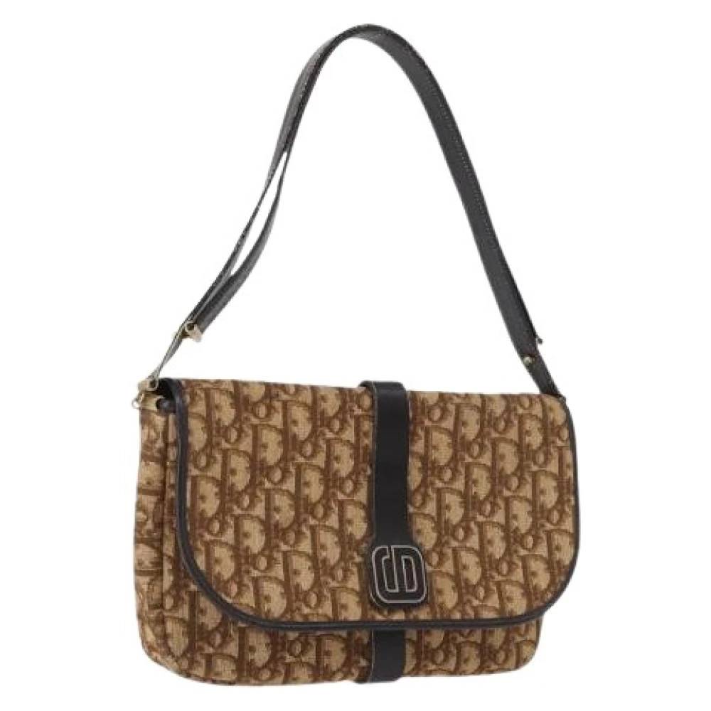 Dior Vintage Pre-owned Vintage Trotter Canvas Skuldertaske - Vintage - Dame - Brun - ONE SIZE - Uld