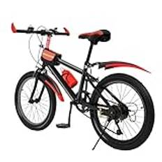 Zoobotanica 20 tums barncykel 7-växlad mountainbike, kolstålram, cykel för flickor pojkar män och kvinnor (rosa)