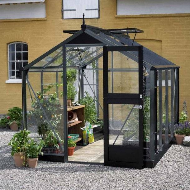 Compact 8,2 m² antracit m/ 3 mm hærdet glas