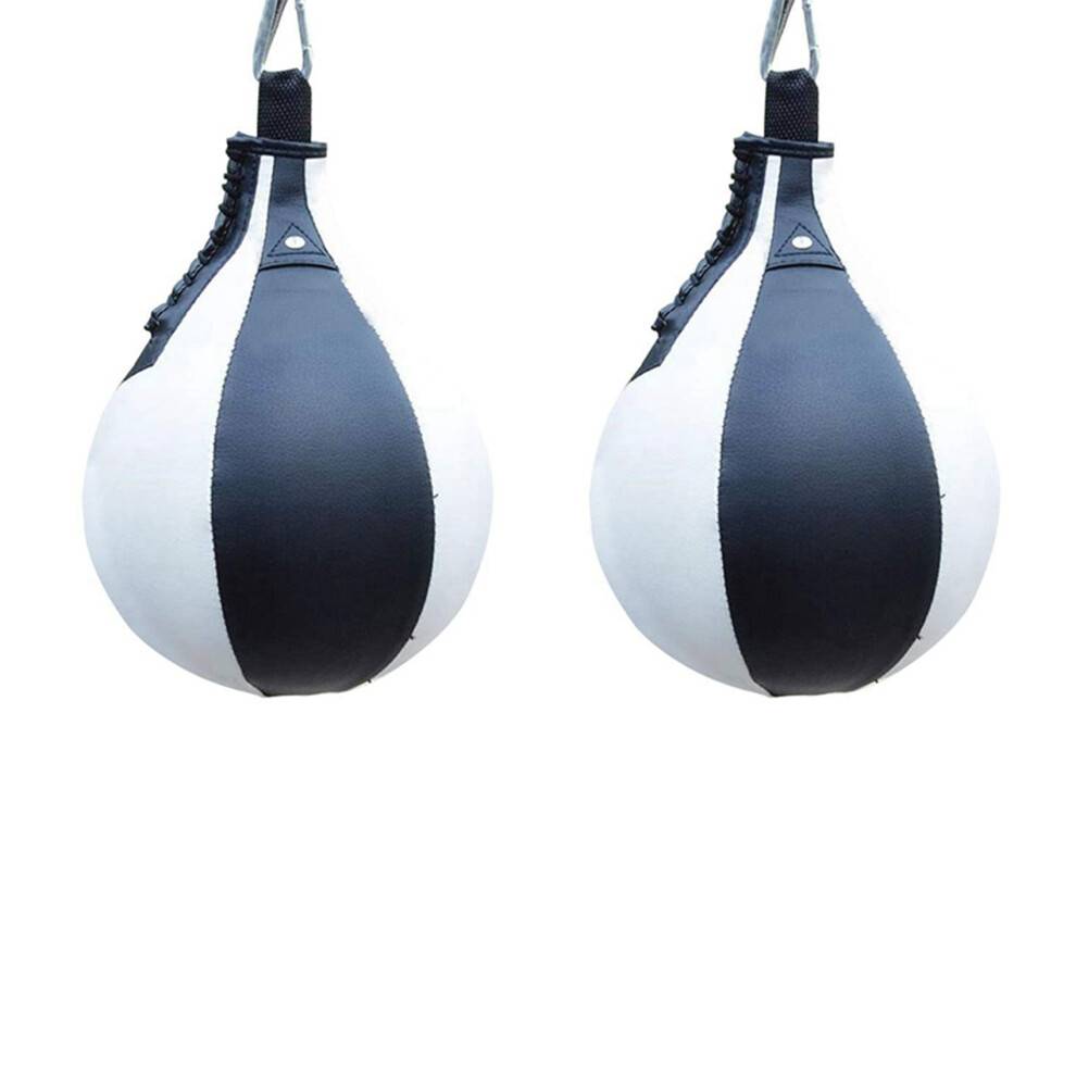 2X Boxing Speed Pear Shape PU Speed Bag Boxing Punching Bag Swivel Speedball Exercise Fitness Training
