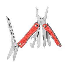 Nextool Mini Flagship Multitool, Mini Multiverktyg 10 i 1 Multiverktyg med Minifickkniv, Flasköppnare, Sax, Tång, Skruvmejsel, Multifunktionsverktyg för Camping Tillbehör-Röd