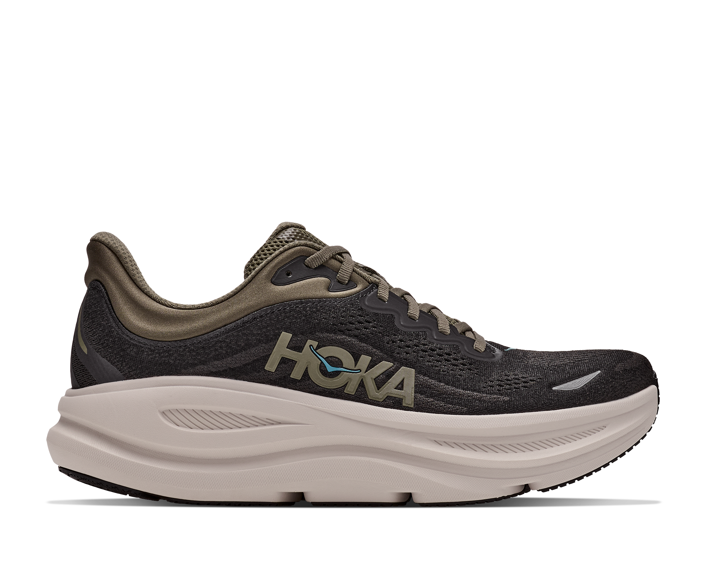Hoka M Bondi 9 Wide Black / River Rock Grey - 47 1/3