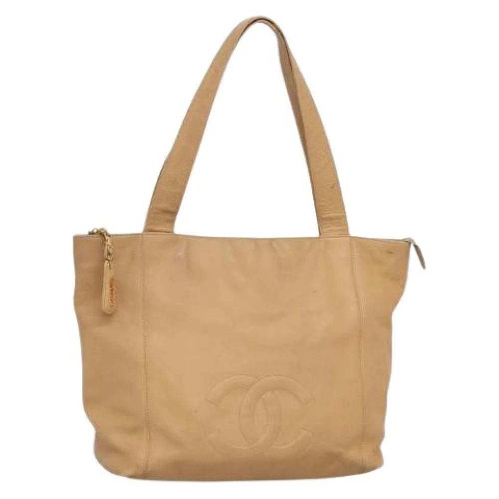 Chanel Vintage Pre-owned Laeder chanel-tasker - Vintage - Dame - Beige - ONE SIZE - Uld