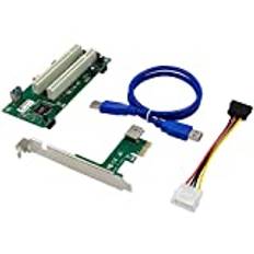 TABL PCI to Dual PCI Adapter Card PCIe X1 to Tow 2 PCI Slot 2.5Gbps Support Linux