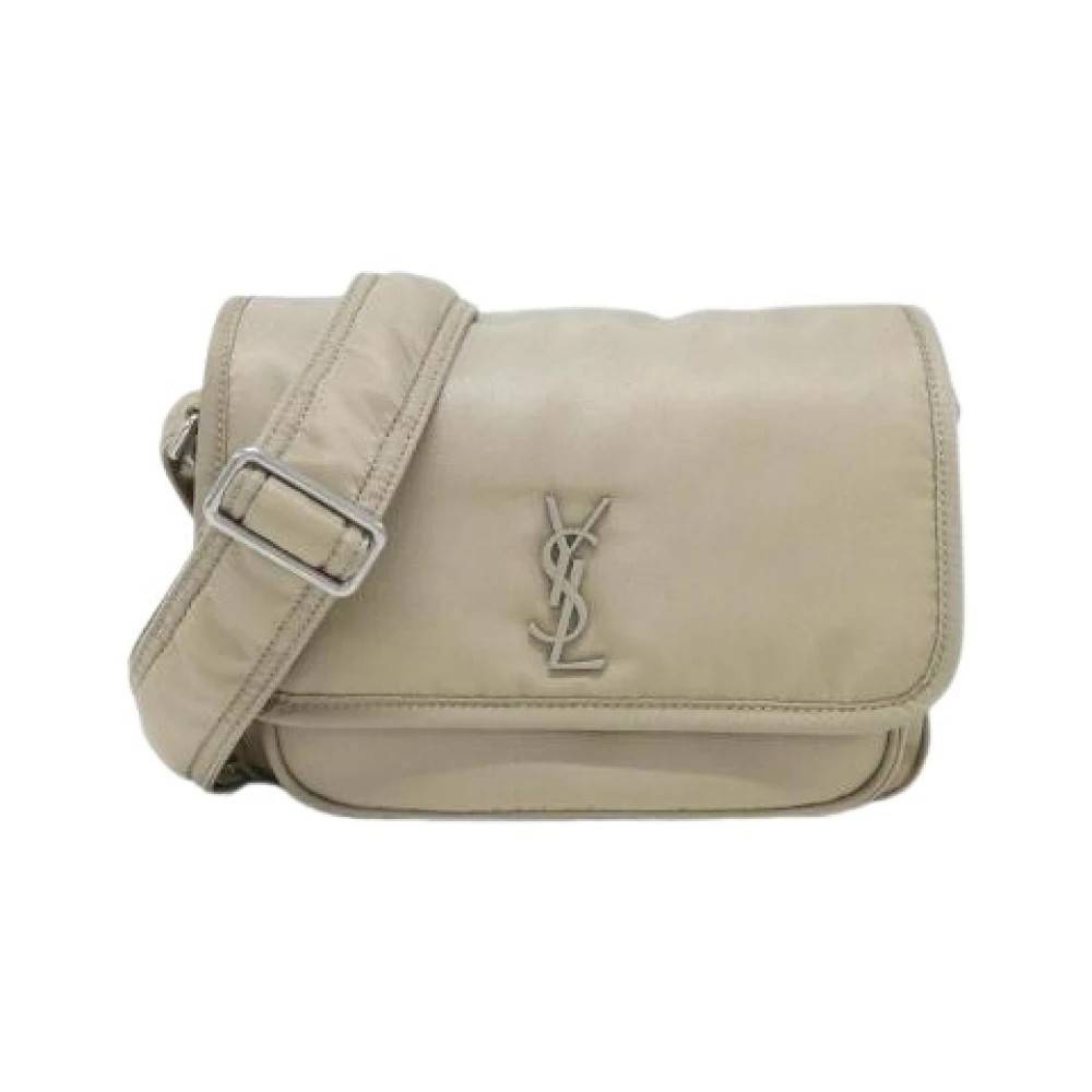 Yves Saint Laurent Vintage Pre-owned Niki Nylon Skuldertaske - Vintage - Dame - Beige - ONE SIZE - Uld