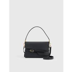 Lierna Black Leather Shoulder bag - One Size (One Size)