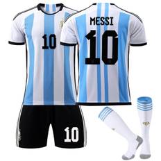 VM 2022 Argentina Hjemme #10 Messi trøje Match Kit zV - Perfet