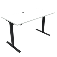 ConSet 501-47 hæve-sænke bord 160x80cm hvid med sort stel