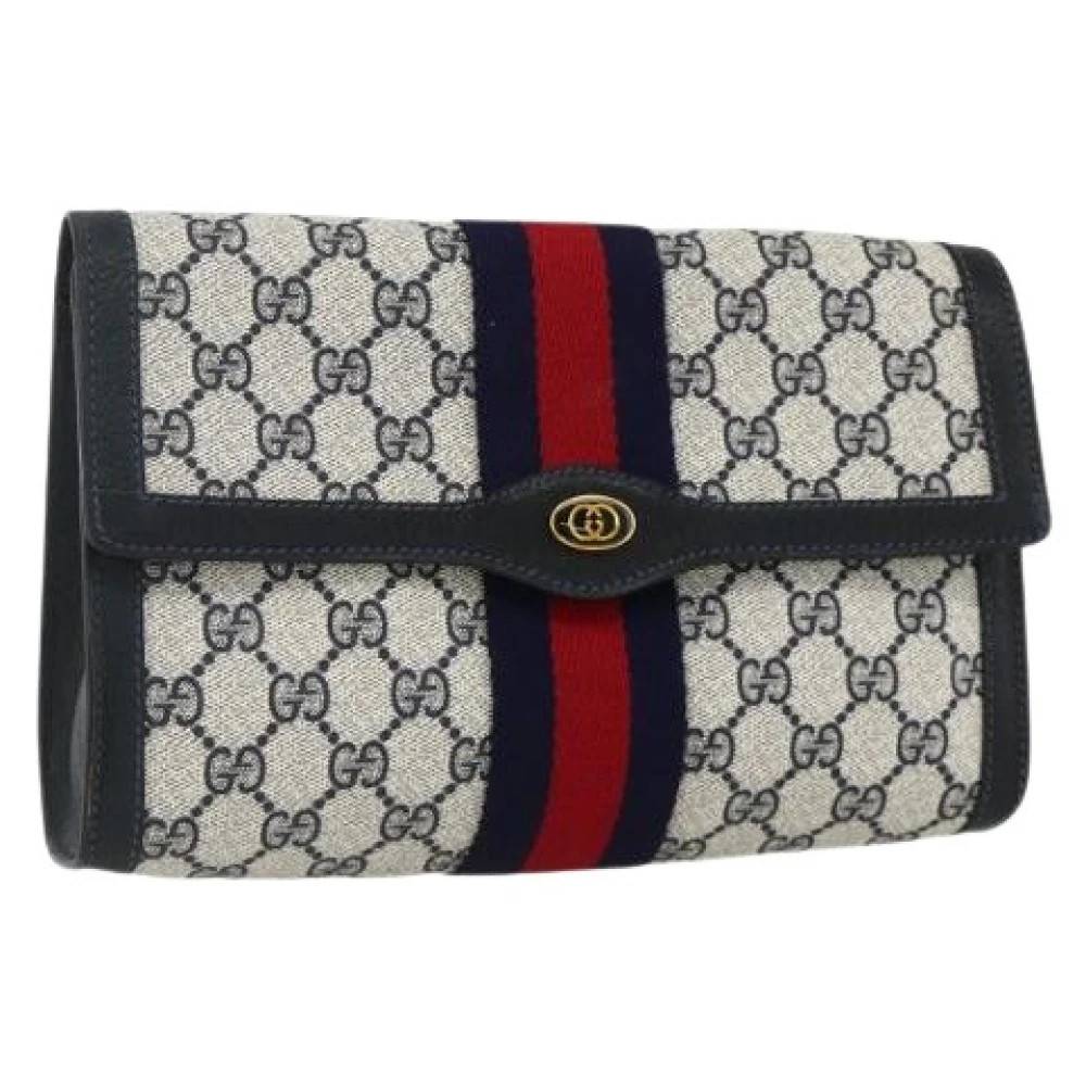 Gucci Vintage Pre-owned Vintage GG Canvas Clutch - Vintage - Dame - Flerfarvet - ONE SIZE - Læder