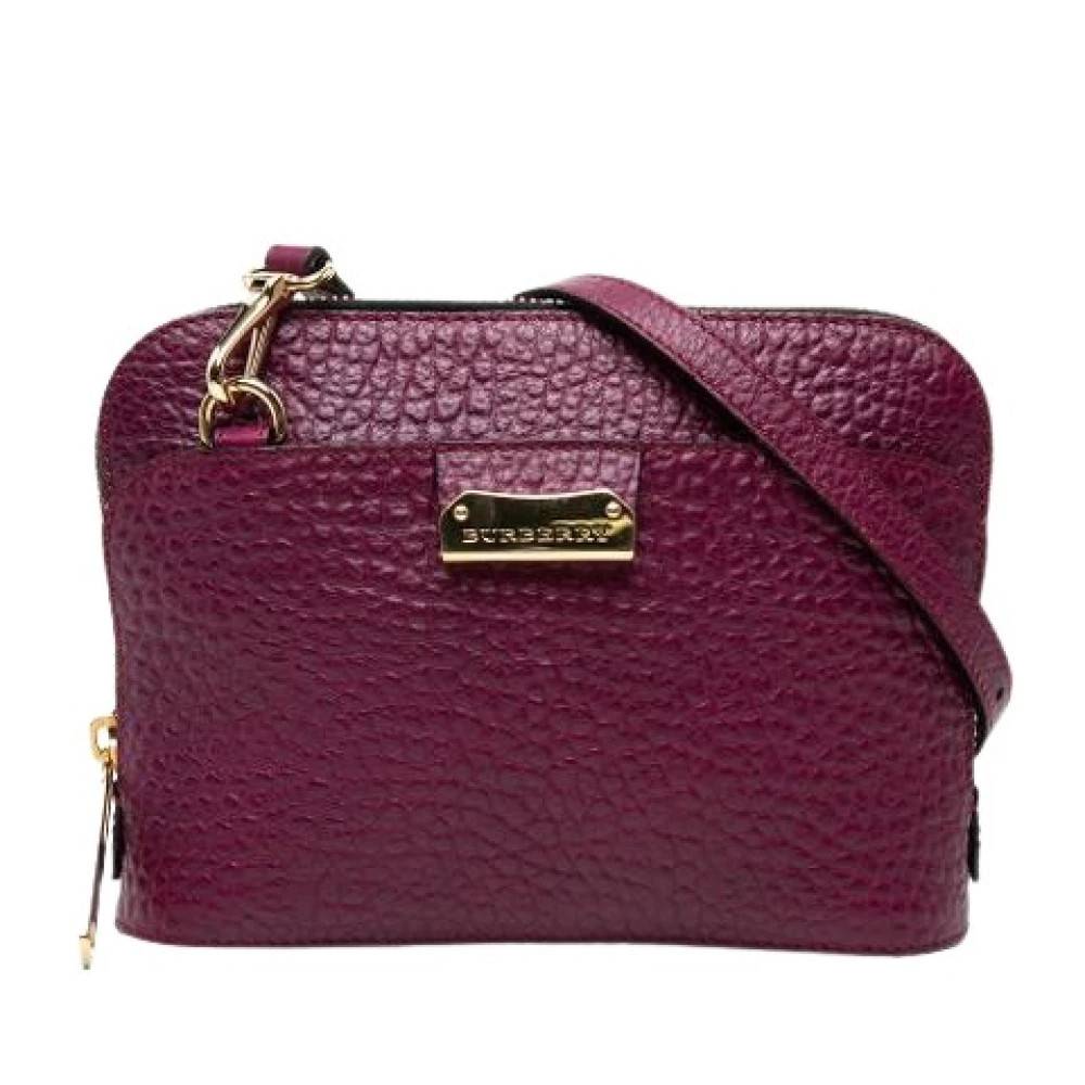 Burberry Vintage Pre-owned Harrogate Crossbody Taske - Vintage - Dame - Lilla - ONE SIZE - Uld