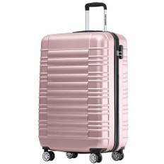 TRVLMORE Koffer & Trolleys - Handgepäck Koffer - Reisekoffer Mit Rollen - Handgepäck Trolley 55x40x20, Hartschalenkoffer Klein, Koffer Handgepäck 55x40x20 Leicht, Trolley Handgepäck, Luggage, Rosa