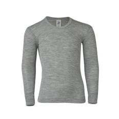 Engel Wool Natur Kids Shirt LS Lt Grey Melange - 92 CM