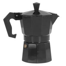150ML 3 Cups Aluminum Coffee Pot Percolator Italian Cafetiere Household Moka Coffee Tea MakerRed L(for 6.5-9kg) svart