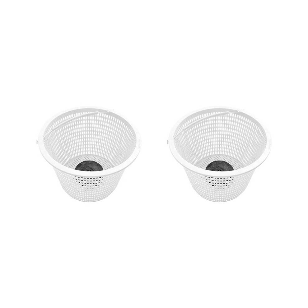 2X Swimming Pool Skimmer Basket Replacement with Weighted Bottom & Lockable SP1070 Pool Cleaning Skimmer White S