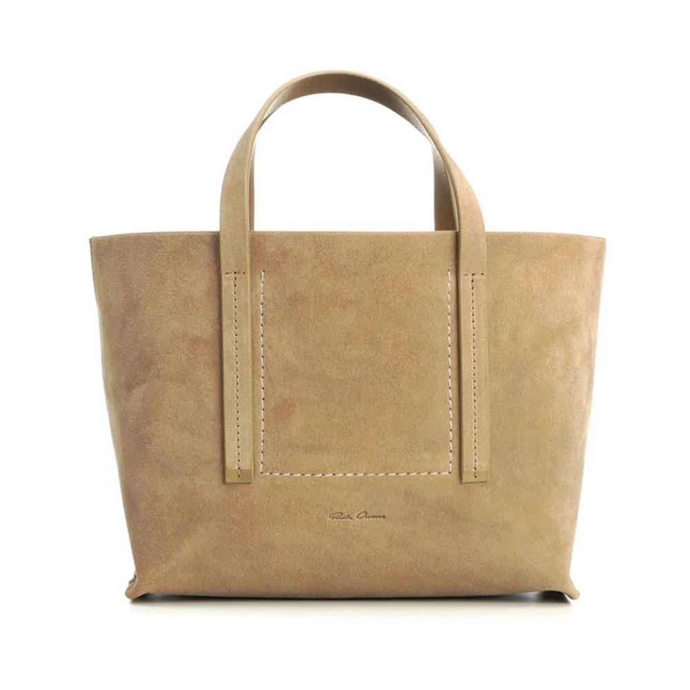 Rick Owens Mini Shopper - Tasker - Dame - Beige - ONE SIZE - Læder