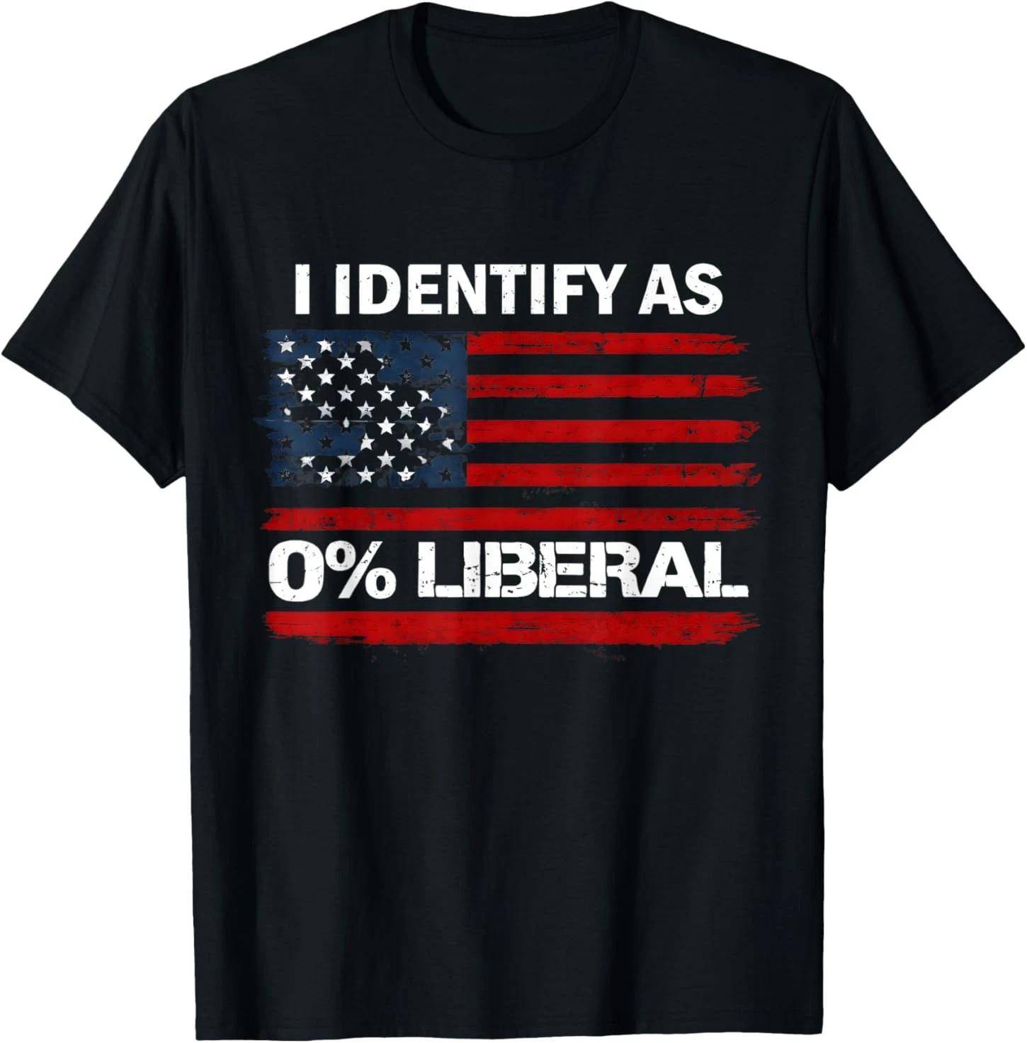 Jag identifierar mig som 0% liberal Rolig Citat 0 Procent Liberal 0% T-shirt cm red