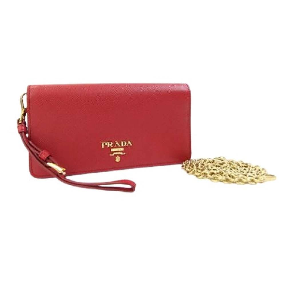 Prada Vintage Pre-owned Pochette Skuldertaske - Vintage - Dame - Rød - ONE SIZE - Uld