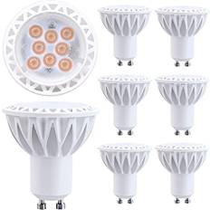 GU10 LED-lampor Varmvit 2700K Dimbar 6-pack, GU10 LED-lampa 450Lm Energisparande spotlampa för spårbelysning, 5W LED-lampor Motsvarande 50W Halogenlampa för kök Vardagsrum Sovrum