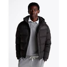 Hooded Down Puffer Jacket - BURGUNDY - XS