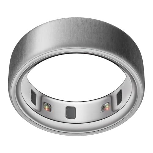 Oura Ring 4 – Brushed Silver – storlek 6 – smart ring | Prova ut storleken med ett storlekskit för Oura Ring 4 | Registrera sömn – puls – kondition – upp till 8 dagars batteritid