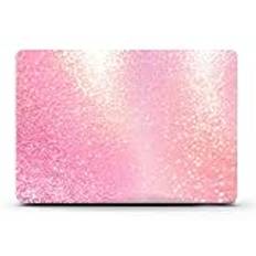 Berkin Arts kompatibel med MacBook Pro A2485/A2780/A2991 skyddande kristallklart hårt skal lätt elegant design glitter rosa