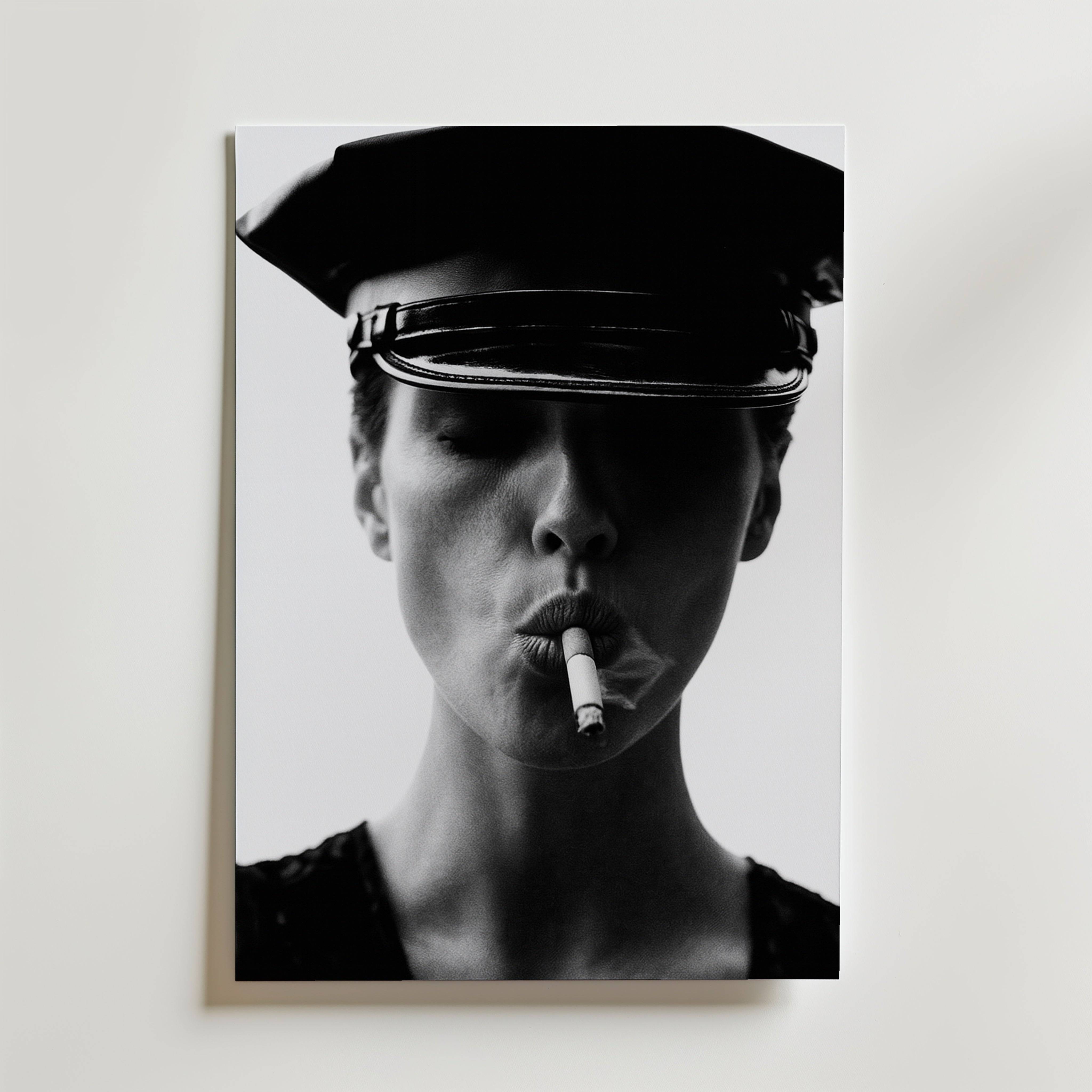Noir Smoke Poster - Premium Canvas 40x50 cm Utan passepartout