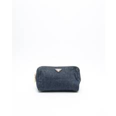 Prada Denim Toiletry Pouch - Blue - 12x19x9 cm