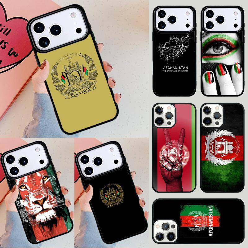 Afghansk Afghanistan Flagga Telefonfodral För Apple iPhone 17 Air 16E 15 14 Plus 13 12 11 Pro Max Mini Funda Cover black