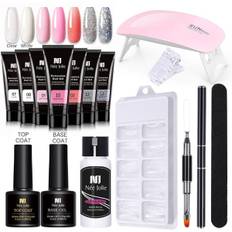 Negleforlængelsessæt, Manicure Gel Builder Base Top Coat Negle Startpakke, Polygel Neglesæt, Negle Builder Gel Sæt, Negle Polygel Startpakke(2) KLB